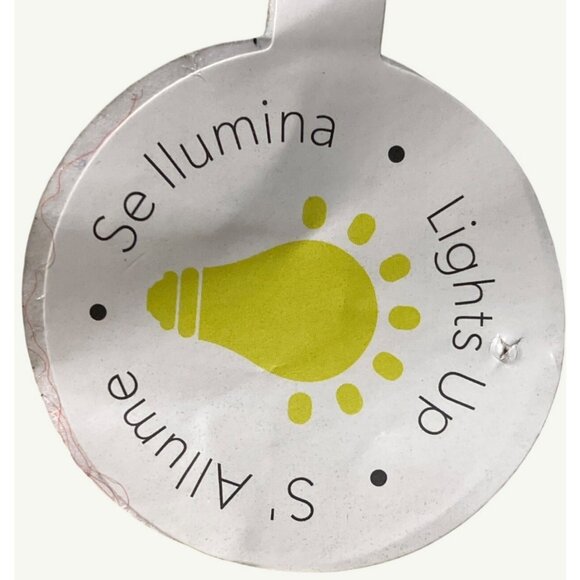 Mini Christmas Tree Ornament W/ Santa Hat Multicolor Bulbs 4." Tall Lights Up - Picture 4 of 9